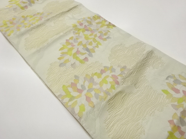 本場筑前博多木々に葉模様織出し名古屋帯